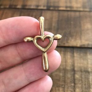 James Avery gold cross pendant